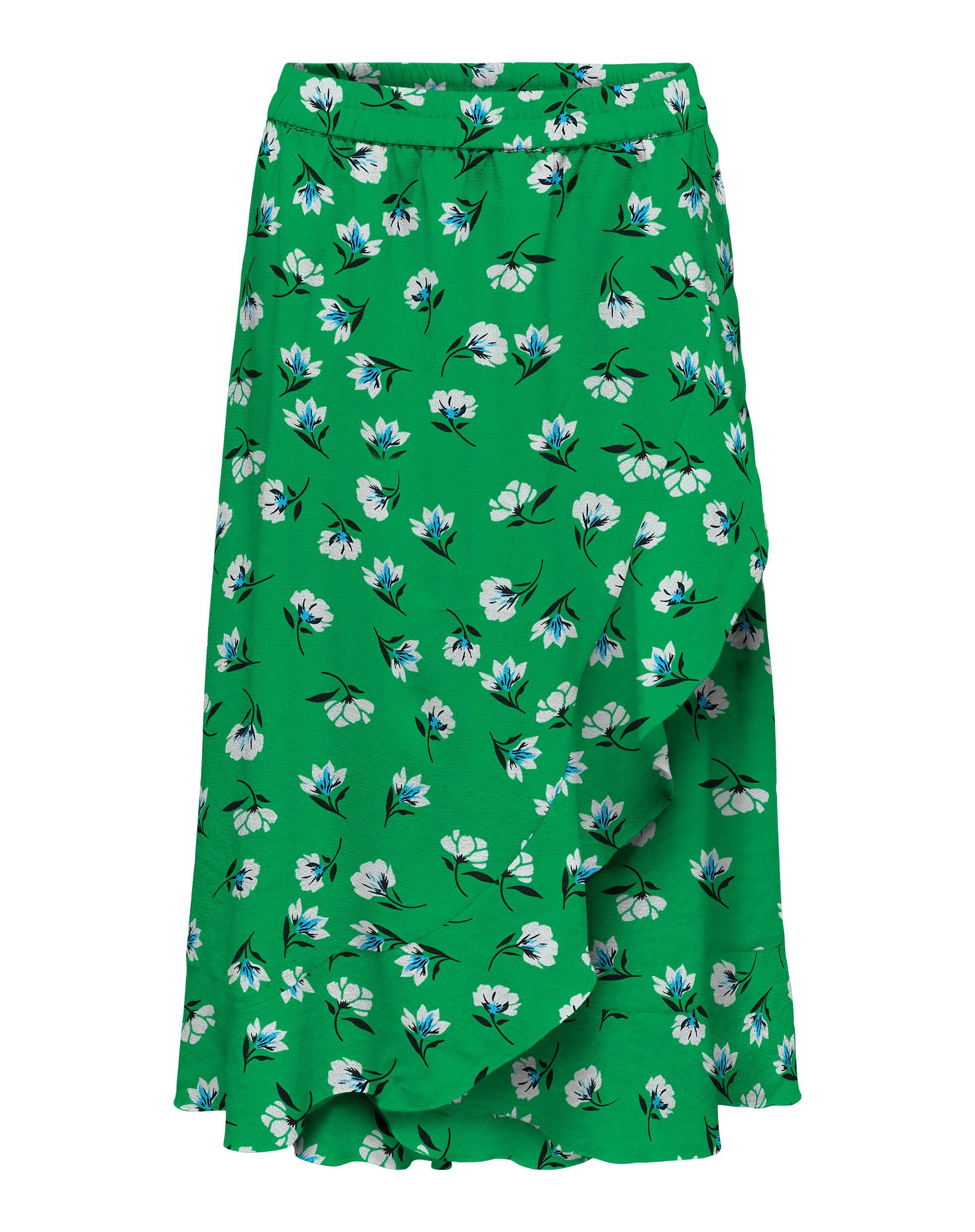 Only Carly Flounce Long Nederdel i Blomster til Kvinder byKalstrup